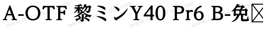 A-OTF 黎ミンY40 Pr6 B字体转换